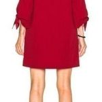 Tibi Red Tie Sleeve Off The Shoulder Shift Dress Size 2 Photo 1