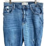 Abercrombie & Fitch  Mom Jean Distressed Dark Wash Size 31/12R Photo 8
