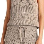 Splendid Celine Crochet Sweater Coordinating Crewneck Tank Photo 0