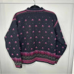 Vintage Dale of Norway Salt Lake City Olympics 2002 Full Zip Wool Sweater Medium Black Photo 1