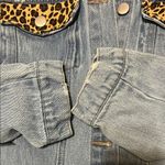 Custom Leopard Back Patch Denim Jacket Photo 4