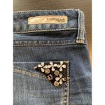 EXPRESS Zelda Jeans Women’s 8 Blue Denim Slim Fit Ultra Low Rise Distressed READ Photo 15