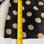 J.Crew Polka Dot Blouse square neck button front linen xs puff sleeve neutral Photo 11