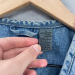 Liz Wear Vintage  Vest Womens Small Blue Jean Denim Zip Up Cargo Pockets Fishing Photo 1