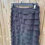 Jaeger  Black Silk Tiered Midi Length Lightweight Skirt size 6 Photo 3