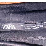 ZARA Black Satin Halter Crop Top Sleeveless Party Going Out Tank Top Medium Photo 2