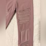 Alo Yoga High-Waist Moto Leggings Smoky Quartz Mesh Cut-Outs Hi-Rise Edgy Tights Photo 5