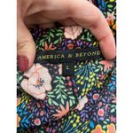 America & Beyond Ditsy Floral Fiesta Maxi Dress Size L Black Size L Photo 1