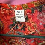 Raj Bohemian Silk Embroidered Dress – Size S Red Photo 1