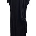 American City Wear Maxi Dress Tie Waist Casual Comfy Black 1X Photo 0