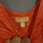 Takara  Open Back Coral Top Blouse Crochet Lace Trim Hem Size Medium Photo 4