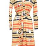 Vintage 60's Lanvin Cocktail Shirt Dress Gold Size M Photo 0