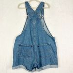 Old Navy  Slouchy Jean Short Overalls Shortalls Size XL Cotton 4" Inseam Cuffed Photo 1