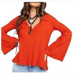 Free People  Parisian Nights Bell Sleeve Top Size: S Photo 0