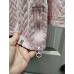 Talbots T by Size Medium Pink Lurex Quilted Jacquard Mock Neck Pullover Sweater Photo 5