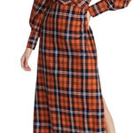 STAUD  open back midi gingham Crosshill Dress size size small Photo 0