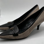 Salvatore Ferragamo  canvas pumps black vintage size 8.5 AA (narrow) kitten heel Photo 0
