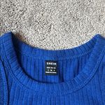 SheIn  Royal Blue Ribbed Knit Crop Top SIZE S Photo 2