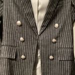 Veronica Beard  Pinstripe Beacon Dickey Jacket linen cotton blazer size 0 Photo 5