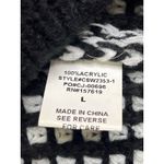 Cloud Ten  Black White Cropped Chunky Knit Sweater, Size large Photo 7