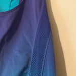 Be inspired Womens yoga Athletic Sleeveless tank Top Purple Aqua Tye Dye ombre M Photo 1