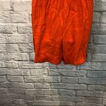 Urban Outfitters  Size Medium Orange Linen Blend Sleeveless Belted Romper Photo 7