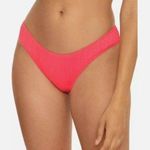 Becca  Ribbed Hipster Bikini Bottom Hot Pink L Photo 0