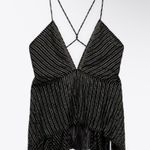 ZARA NWT  LIMITED EDITION BEADED GOLD THREAD TOP Photo 3