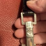 Brighton  Pebbled Leather Shoulder Bag w/Silver Branded Hardware, Red/Black Photo 8