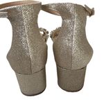 Like New Jewel Badgley Mischka Rhinestone Glitter Heels Gold Size 5.5 Photo 5