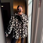 Disney Mickey Mouse Parks Faux Fur Black & White Jacket Photo 1