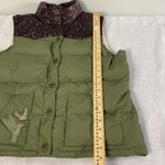 Old Navy  womens olive green puffer vest size L Photo 7