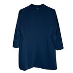 DKNY  Navy Open Front Jacket Long Line Blazer 3/4 Sleeve Women Sz M Career Preppy Photo 3