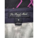 J.Crew  The Pencil Skirt Geometric Print Cotton Blend Zip Closure Size 6 Business Photo 4