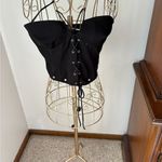 Princess Polly  black lace up corset style crop top size 6 Photo 4
