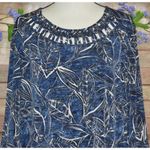 Catherines Womens Blue Open Weave Neckline Blouse Top Plus Size 3X Office Church Photo 1