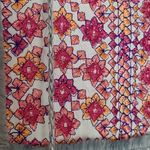 Entro  NAVY WHITE STRIPED EMBROIDERED TASSEL LONG LINE DRESS SWIM COVER SMALL Photo 4