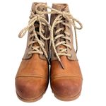 Sorel PDX Comfort Tan Leather
Waxed Canvas Waterproof Wedge Booties Photo 2