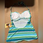 Hobie Women’s  Swim Tankini Striped Adjustable Halter Top Small NWT Photo 1