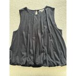 Madewell  Sleeveless Crewneck Bubble Top Black Size L NU852 Photo 3