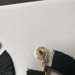 Loft Signed Gold Tone Dangle Drop Lot Of 2 Pierced Earrings Black Fringe Photo 8