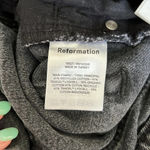 Reformation  Black Raw Hem Denim Shorts 25 Photo 4
