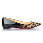 Christian Louboutin Pigalle Follies Patent Leopard Ombré Pointed Toe Flats 35 Photo 1