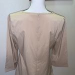 Downeast  Basics tan ruffle pleated front blouse Photo 5