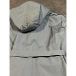 Vintage 90s London Towne Pale Blue Trench‎ Coat Overcoat Womens Size 10P Photo 9