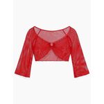 NWT Savage X Fenty Red Mesh Fishnet Crop Keyhole Sleeves Size M Photo 11