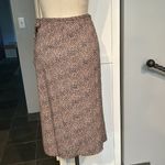 Urban Romantics  tan and black leopard animal print lightweight wrap midi skirt Photo 3