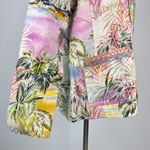 Johnny Was  Linen Tropical Palm Blazer Floral Embroidered Boho Jacket Size S Photo 6