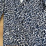Lavender Brown  Animal Print Blazer in Navy & Ivory Photo 5