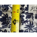 J.Crew  Denim Slim Wide Leg Cropped Blue Floral Print Jeans Size 32 Photo 6